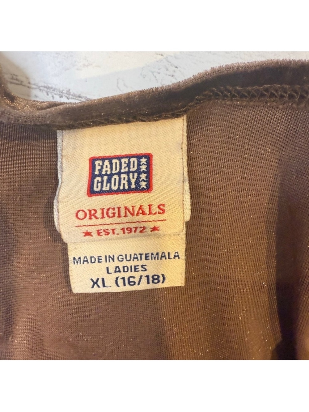 Faded Glory Y2K  Brown Velvet Burnout Babydoll Fairy Grunge Blouse - Picture 6 of 8